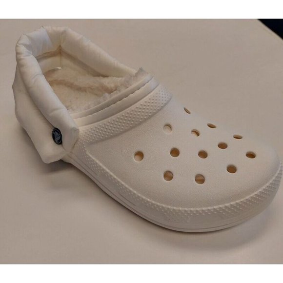 CROCS Shoes - Crocs Lined Neo Puff Slip On Clog Comfort Shoes White Mens Size 10 Womens 12